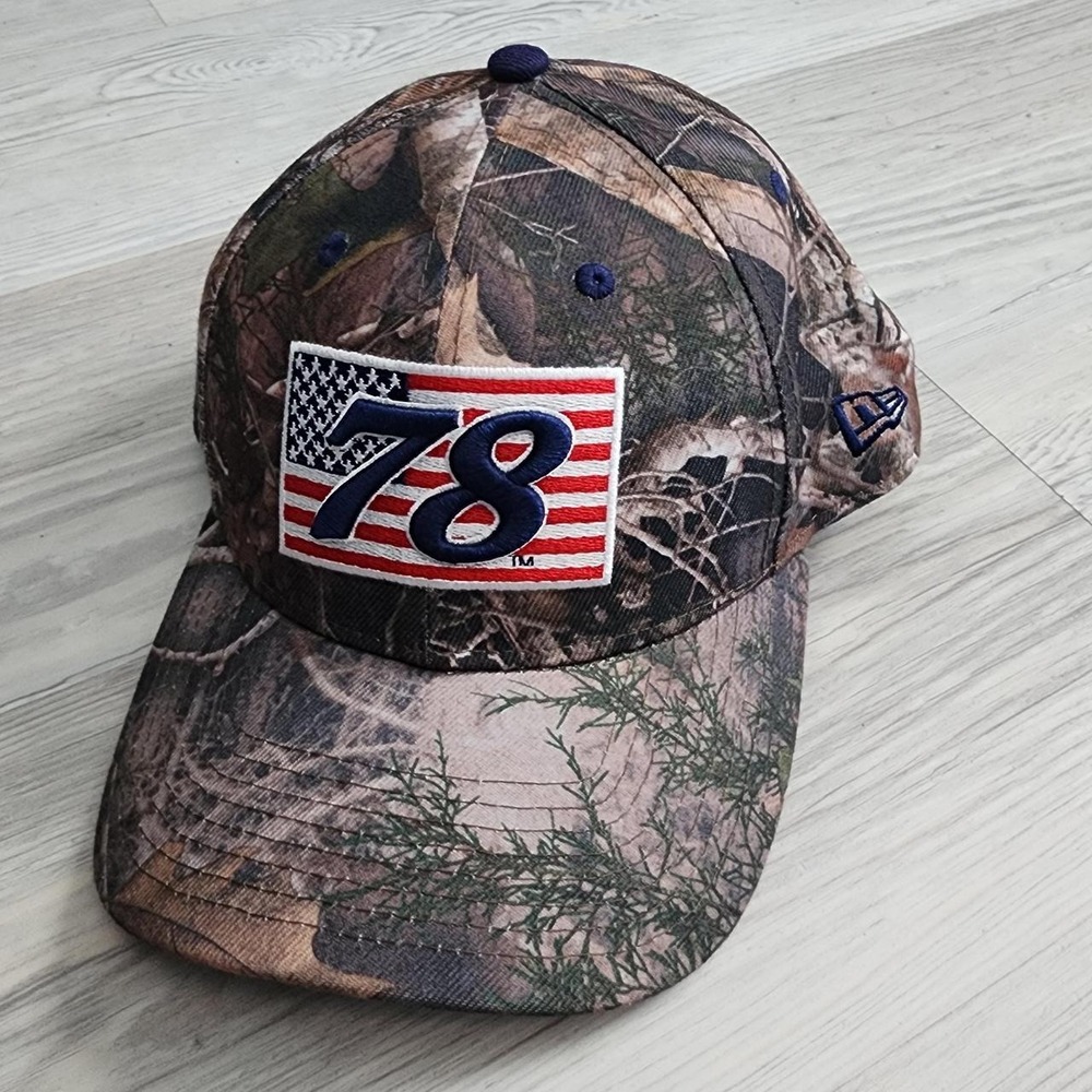 Nascar new era camo #78 American flag velcro hat baseball cap